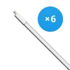 Multipack 6x LED Waterproof Batten 50W 5500lm - 840 Cool White | 150cm