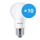 Multipack 10x Philips Corepro LEDbulb E27 Pear Frosted 5W 470lm - 930 Warm White | Best Colour Rendering - Replaces 40W