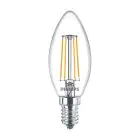 Philips Corepro LEDcandle E14 Filament Clear 4.3W 470lm - 827 Extra Warm White | Replaces 40W