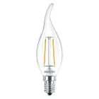 Philips Corepro LEDcandle E14 Bent-tip Filament Clear 2W 250lm - 827 Extra Warm White | Replaces 25W