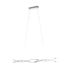 Eglo Pendant Lasana 2 Steel Aluminium Chrome White 35W 5300lm - 830 Warm White | IP20